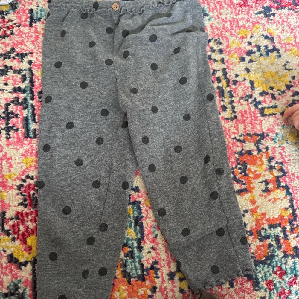 Carter’s flutter grey polka dot pants